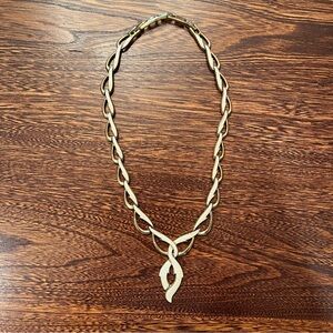 Vintage Monet Enamel Panel Link Necklace